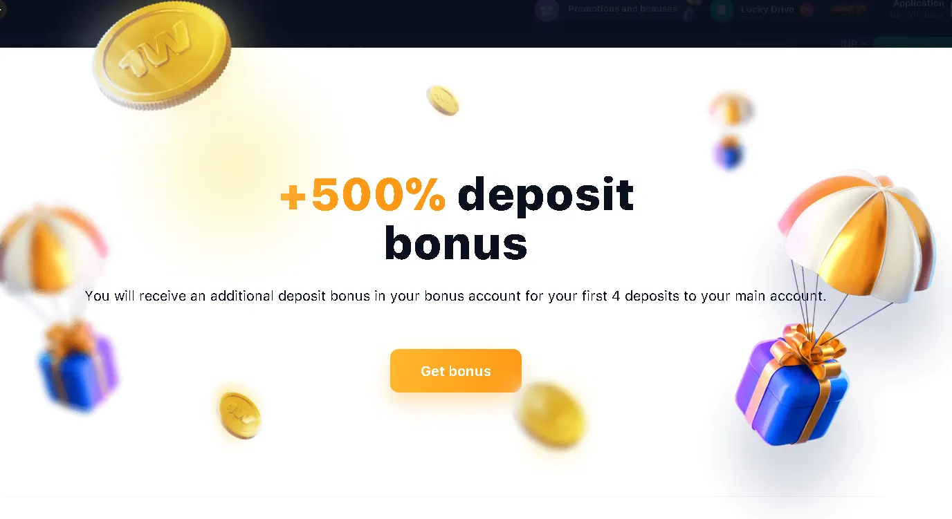 1win welcome bonus