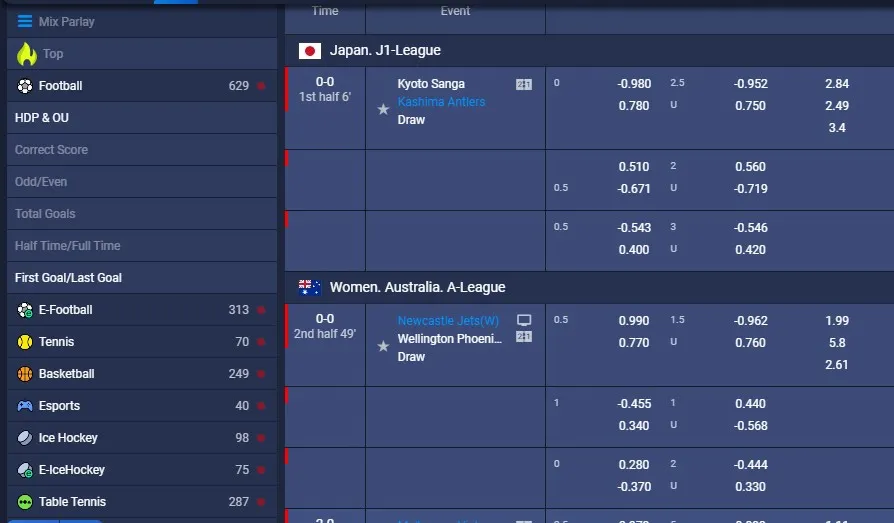 1win betting